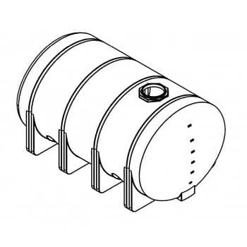 Norwesco Elliptical Leg Tank (Black) - 3135 Gallon 1