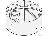 Norwesco Vertical Chemical Storage Tank (Gusset Top) - 1100 Gallon