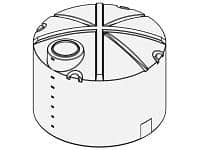 Norwesco Vertical Chemical Storage Tank (Gusset Top) - 1550 Gallon