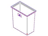 Duracast Rectangular Open Top Aquaculture Tank - 37 Gallon