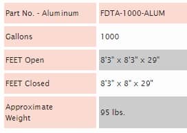 Fol-Da-Tank FDTA-1000 Information