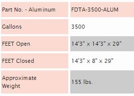 Fol-Da-Tank FDTA-3500 Information