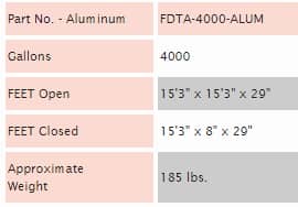 Fol-Da-Tank FDTA-4000 Information