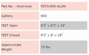 Fol-Da-Tank FDTA-600 Information