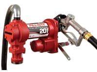 Fill-Rite FR4210H 12V Fuel Transfer Pump (Manual Nozzle, Discharge Hose, Suction Pipe) - 20 GPM