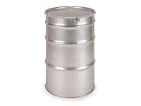 Skolnik Open Head Heavy Duty 55 Gallon Stainless Steel Drum