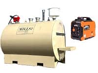 Mills Double Wall Mule Generator Powered Skid Tank (UL142) - 550 Gallons