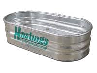 Hastings 22GA Steel Round End Sheep Stock Tank - 2' x 1' x 4' - 48 Gallon